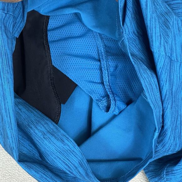 Lululemon Swim Trunk Mens M Blue Channel Cross Mesh Lined Stretch Drawstring - Picture 8 of 13